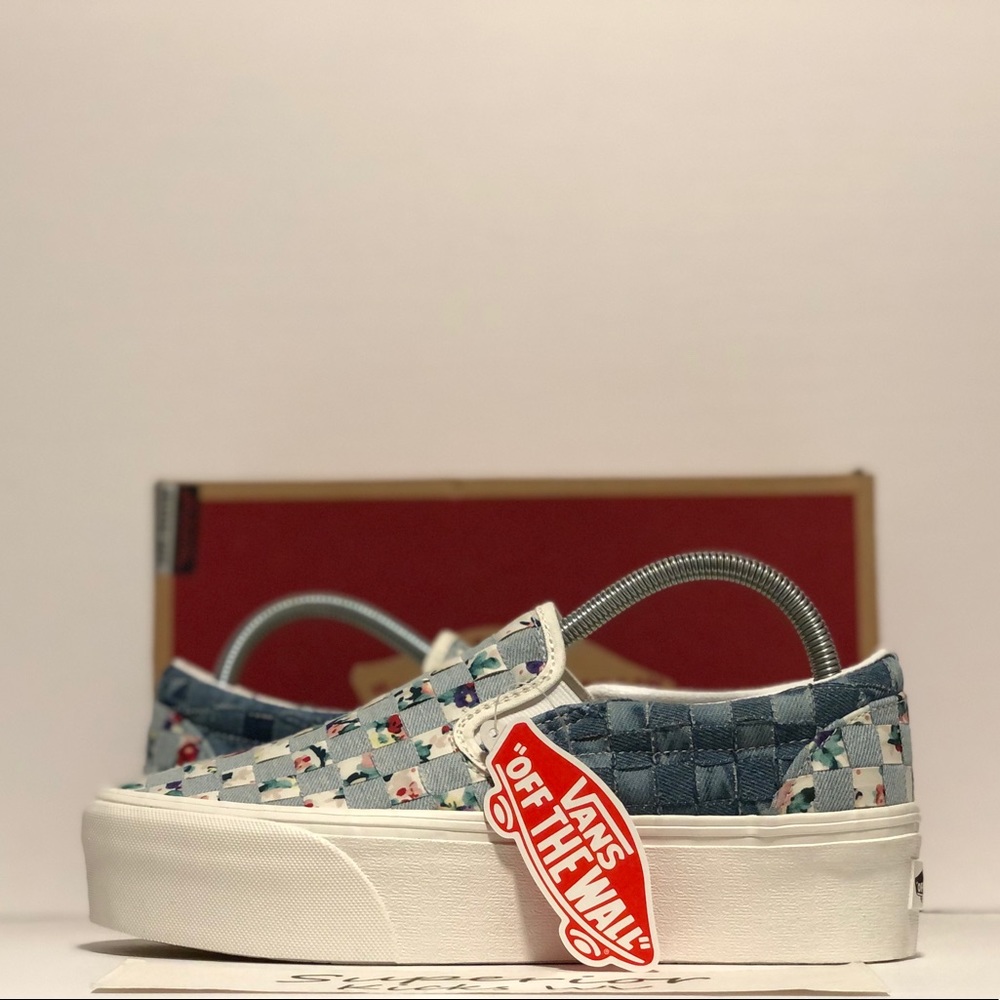 Vans Classic Slip-On Platform (Woven) “Denim/Floral”